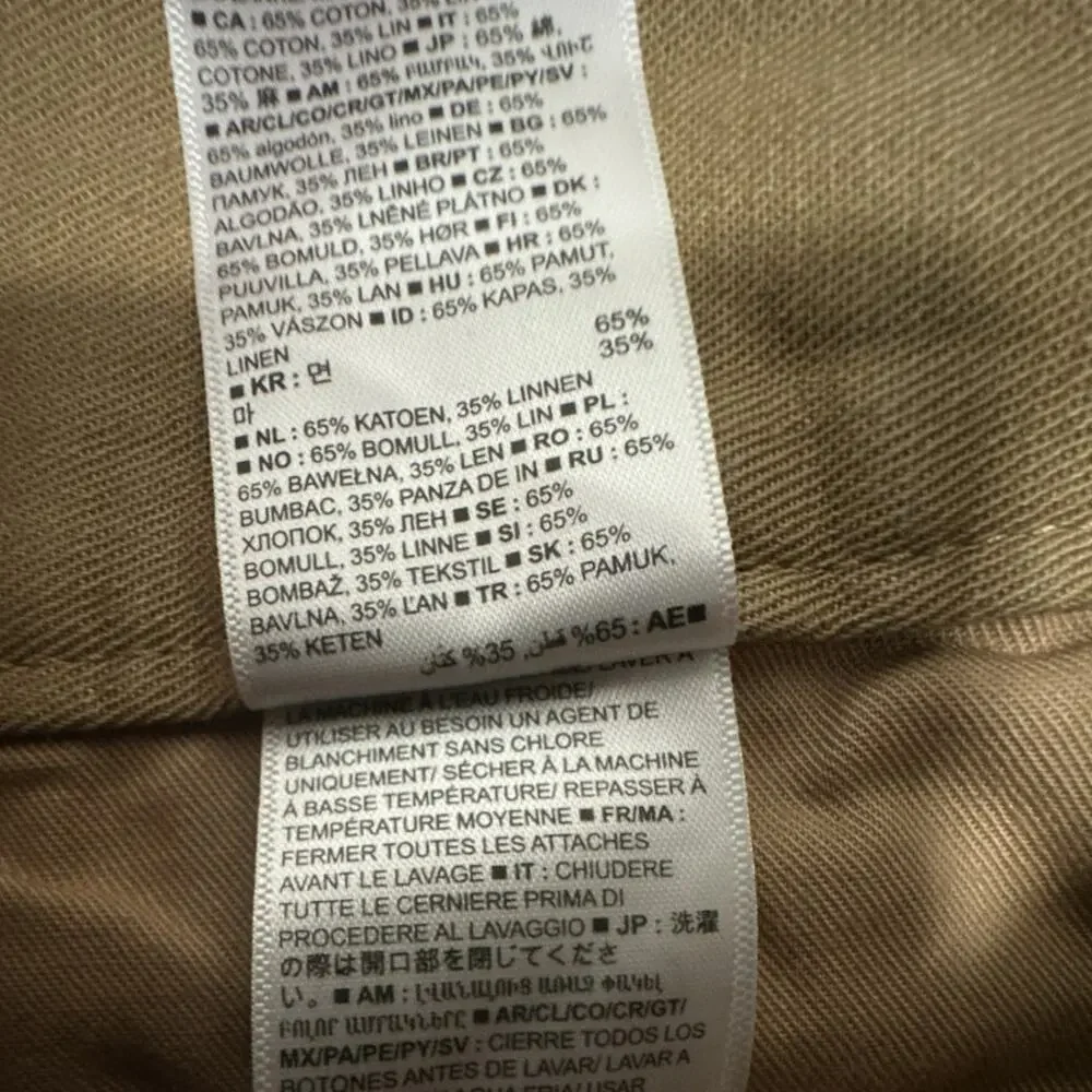 Banana Republic Heritage Explorer Cargo Pants Khaki Pleated Buckle Women 6